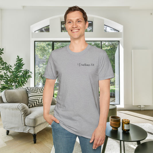 Try Jesus Not Me 1 Corinthians 15:10 Adult T-shirt