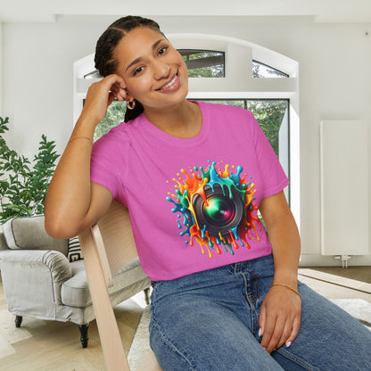 Colorful Camera Lens Adult T-shirt