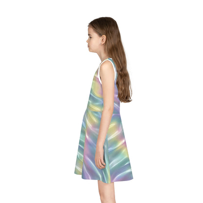 Pastel Mirage Girls' Sleeveless Sundress