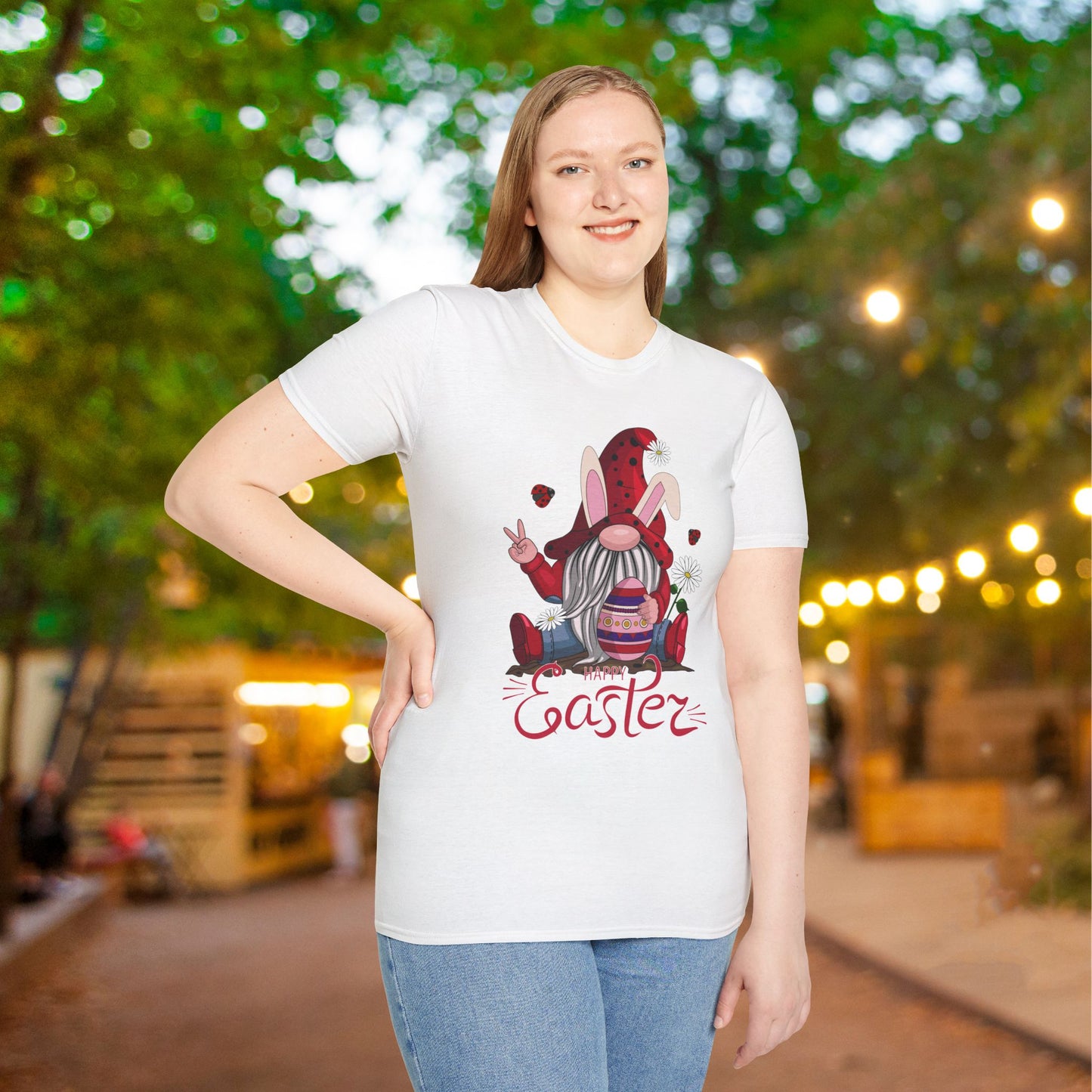 Happy Easter Gnome Adult T-shirt