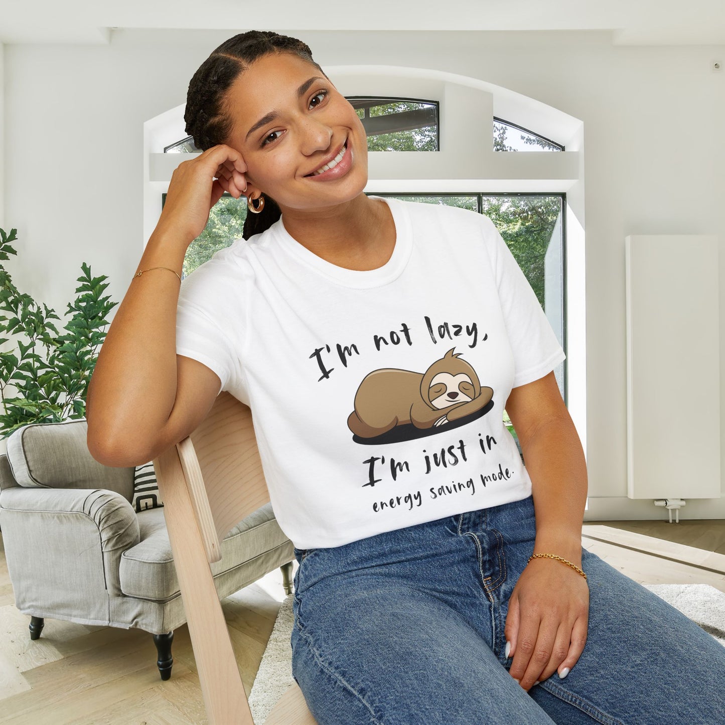 I'm Not Lazy, I'm Just In Energy Saving Mode Adult T-shirt