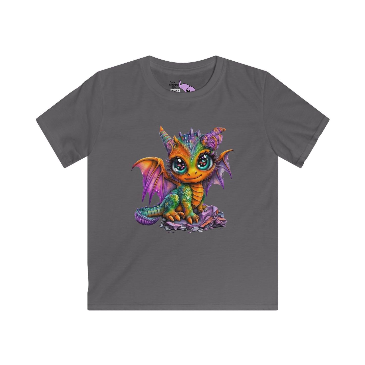 Colorful Baby Dragon Youth Softstyle Tee