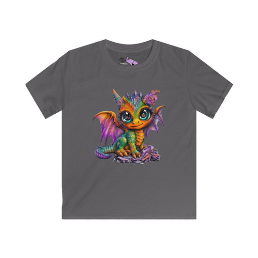 Colorful Baby Dragon Youth Softstyle Tee