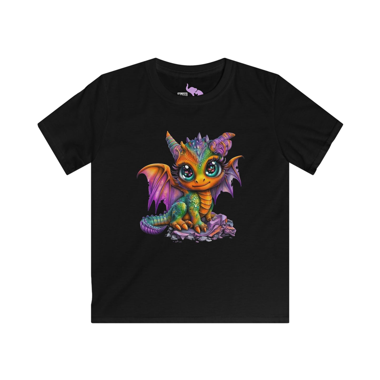 Colorful Baby Dragon Youth Softstyle Tee