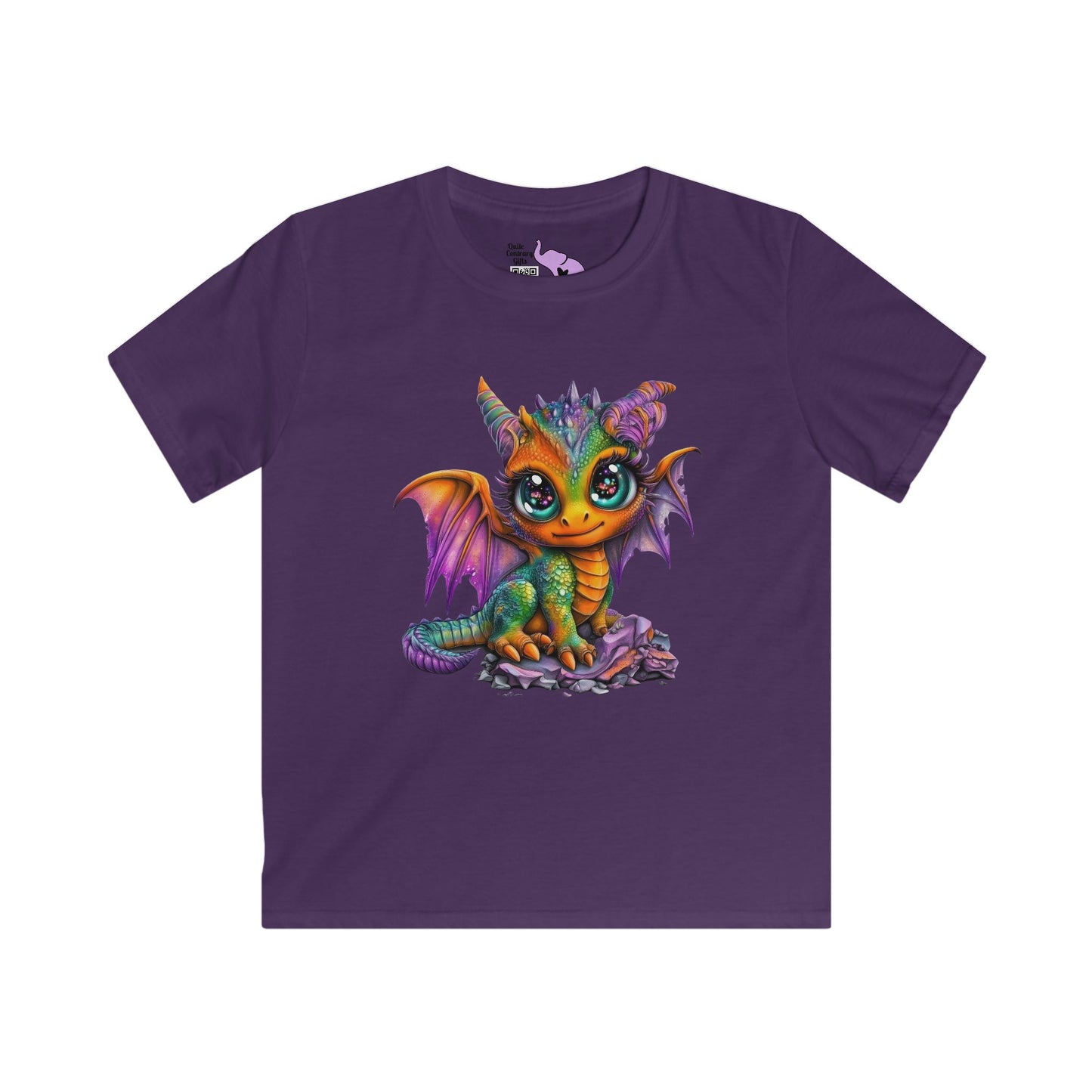 Colorful Baby Dragon Youth Softstyle Tee