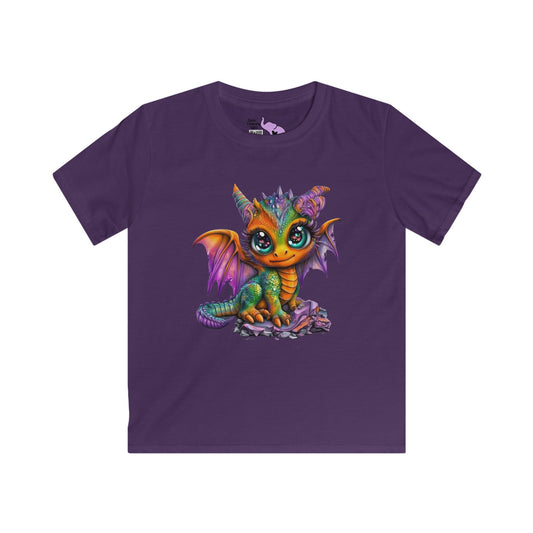 Colorful Baby Dragon Youth Softstyle Tee