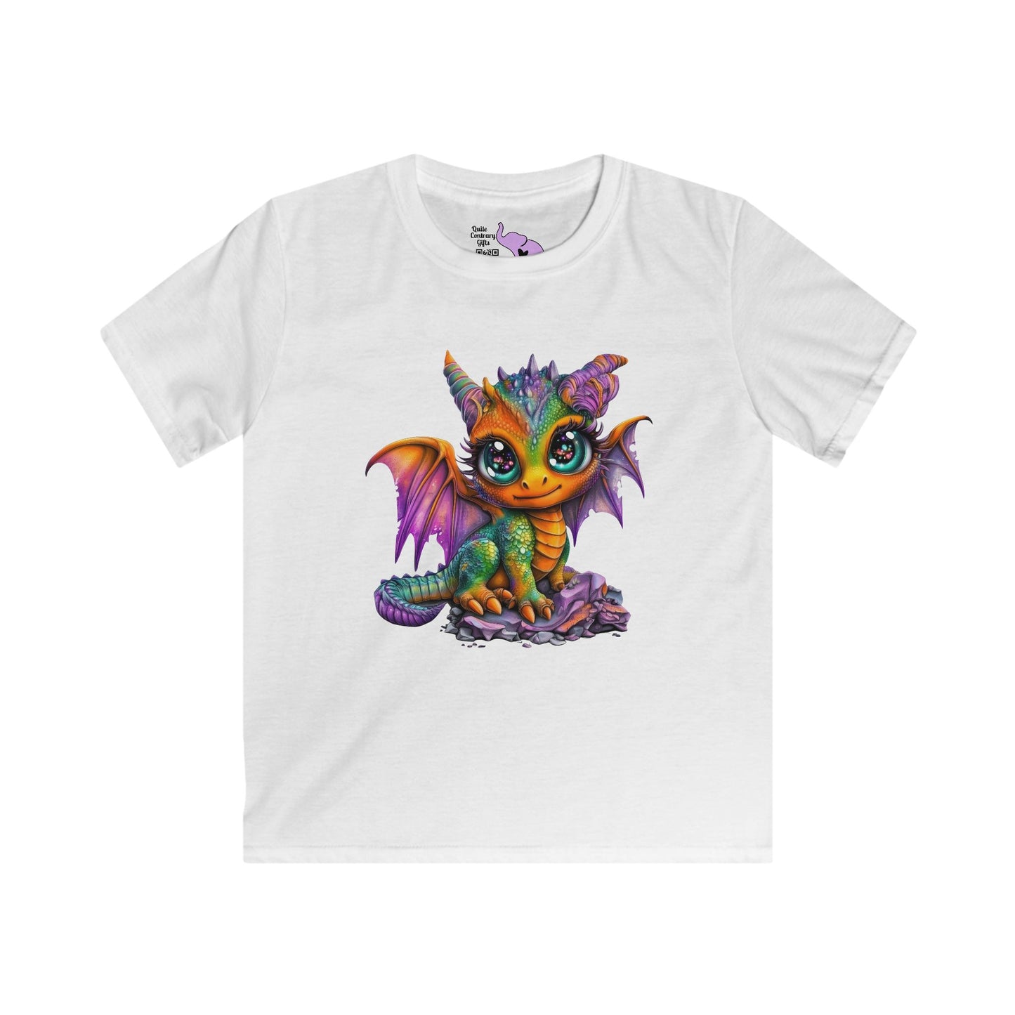 Colorful Baby Dragon Youth Softstyle Tee