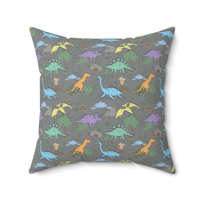 Prehistoric Playtime Throw Pillow