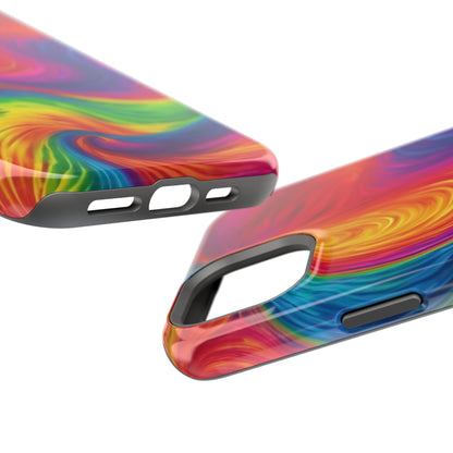 Tie Dye Color Swirl MagSafe® Compatible Tough Case for iPhone
