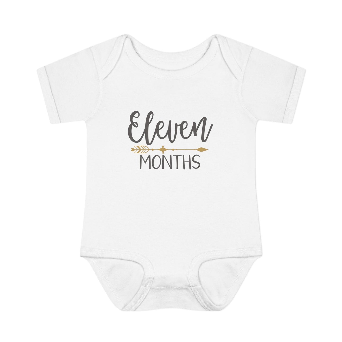 Golden Arrow Milestone Baby Bodysuit-Eleven Months