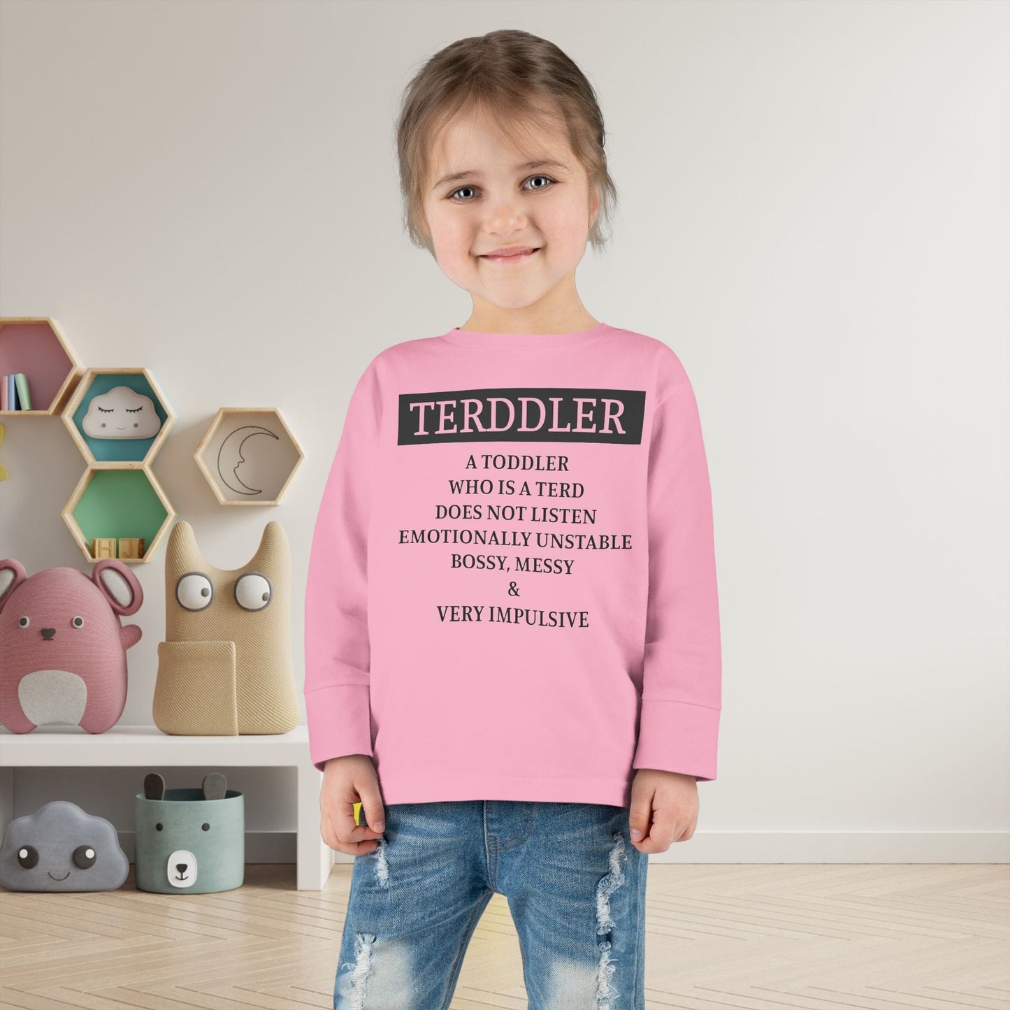 ""Terddler Definition Toddler Long Sleeve Tee