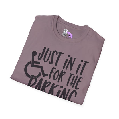 Just In It For The Parking (Wheelchair User) Adult T-shirt