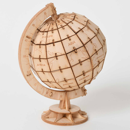 World Globe Wooden Model DIY