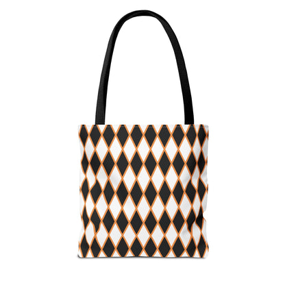 Midnight Ember Harlequin Canvas Tote Bag