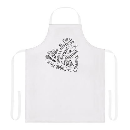 Baking Ingredients Heart Apron