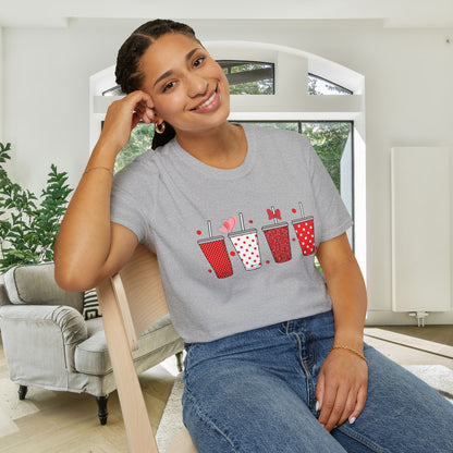 Cute Valentine Tumblers Adult Unisex Tshirt