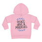Hanukkah Peace Love & Miracles 2 Toddler Pullover Fleece Hoodie