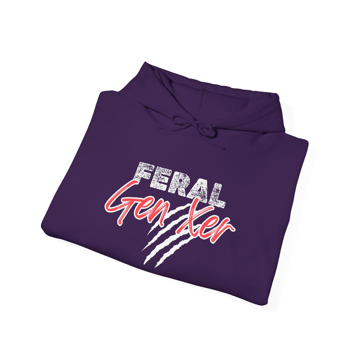 Feral Gen Xer w/Claws Heavy Blend™ Hooded Sweatshirt