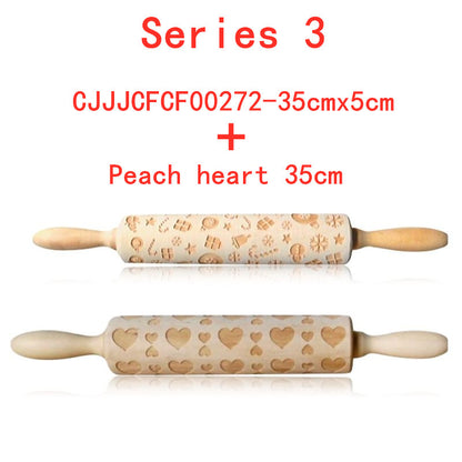 Decorative Embossed Rolling Pins for Baking
