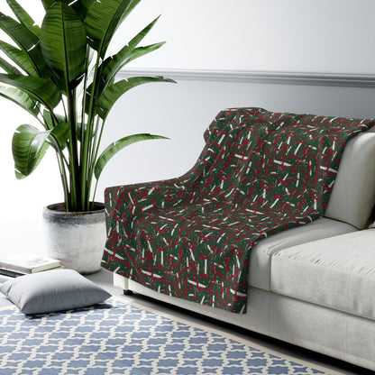 Holiday Brushstrokes Fleece Blanket