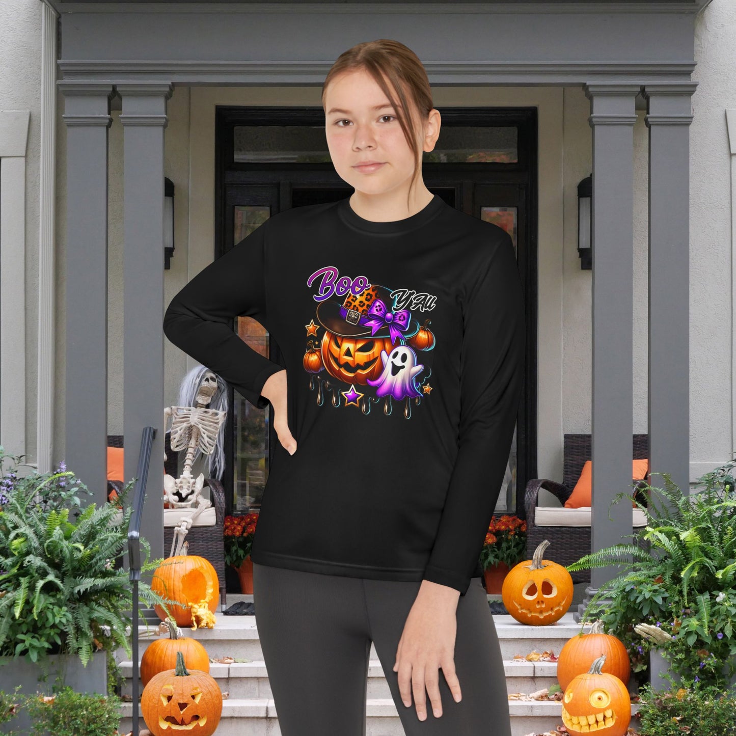 Boo Y'all Youth Long Sleeve Tee