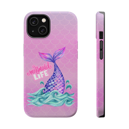 Pink Mermaid Life MagSafe® Compatible Tough Case for iPhone