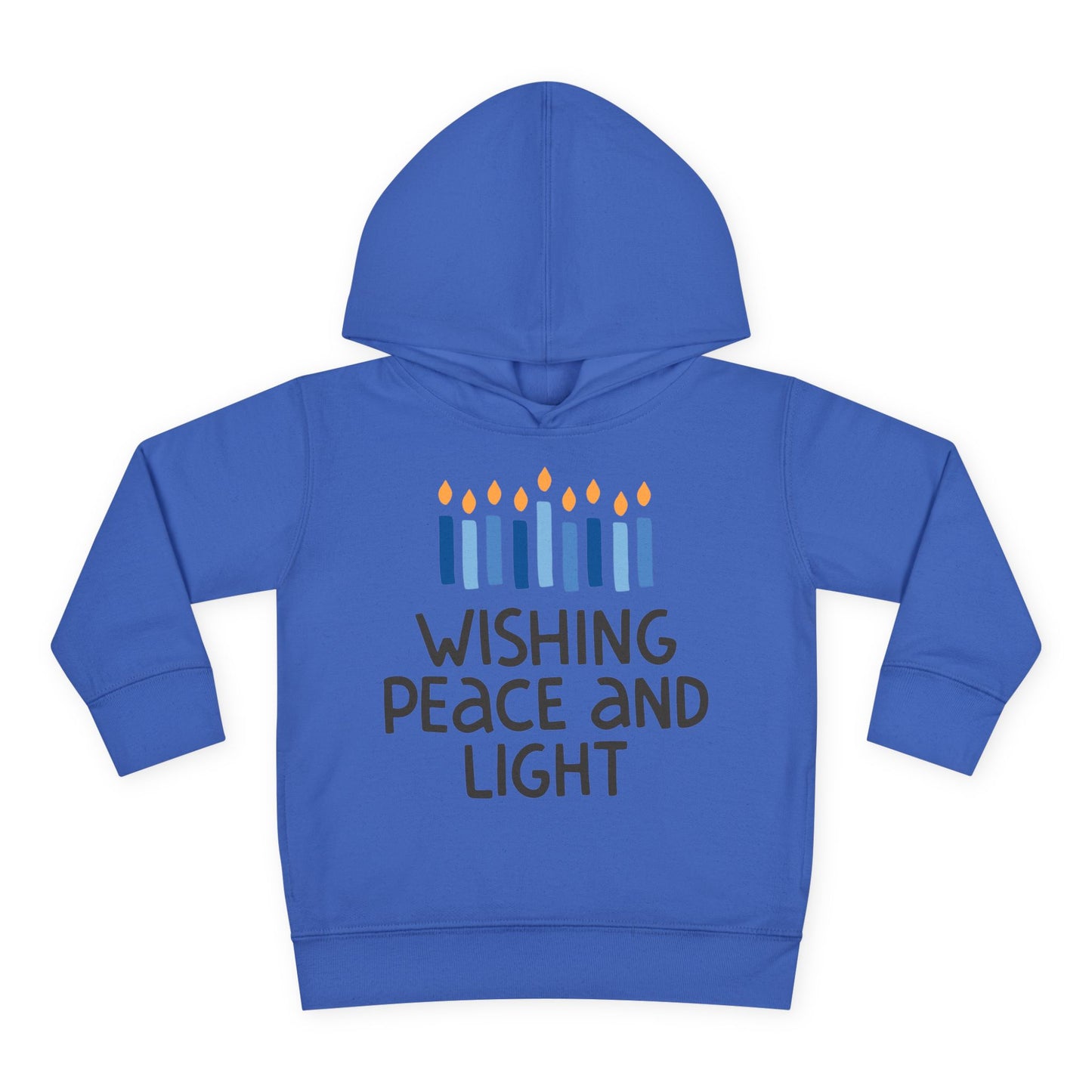 Hanukkah Wishing Peace & Light Toddler Pullover Fleece Hoodie