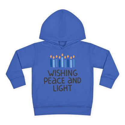 Hanukkah Wishing Peace & Light Toddler Pullover Fleece Hoodie