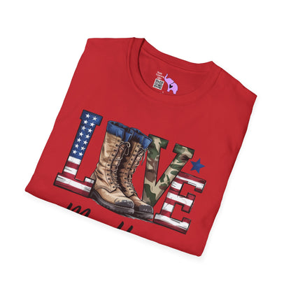 Love My Hero (Military Boots) Adult T-Shirt