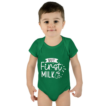 But First Milk Infant Baby Rib Bodysuit