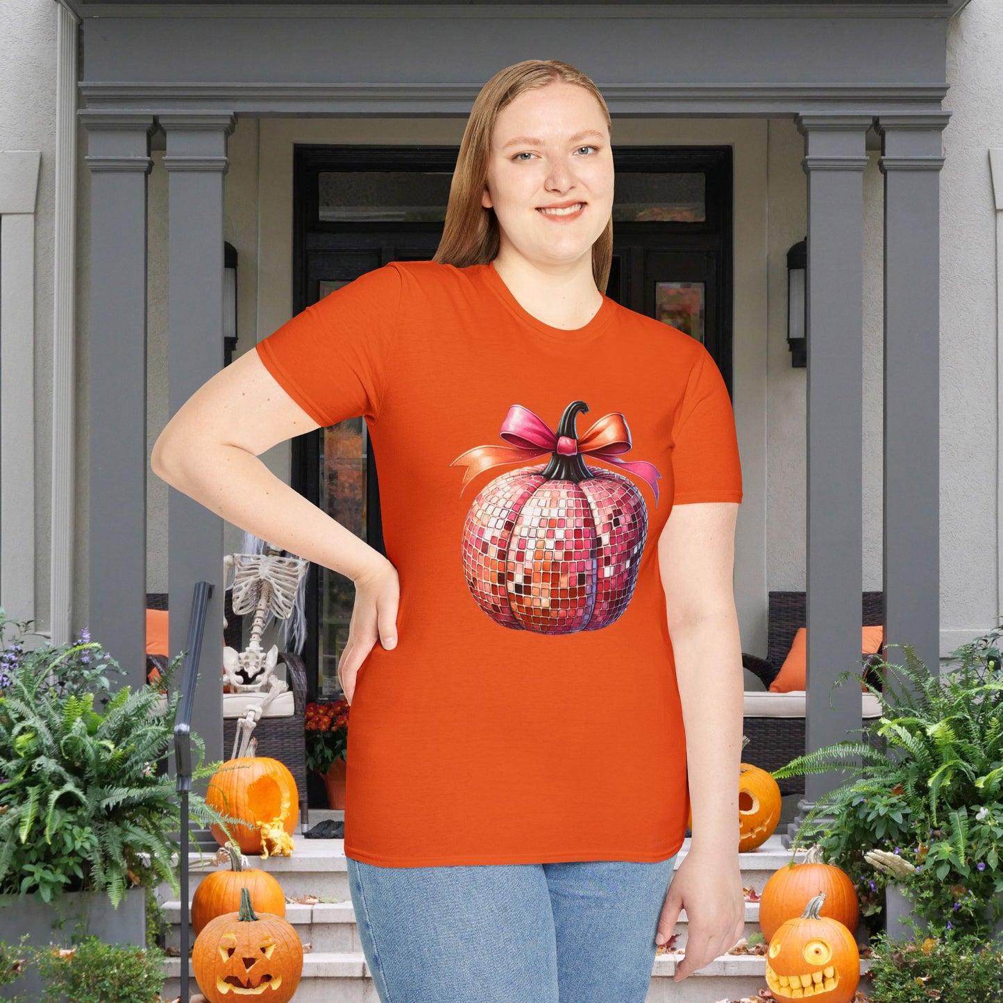 Disco Pumpkin Adult T-shirt