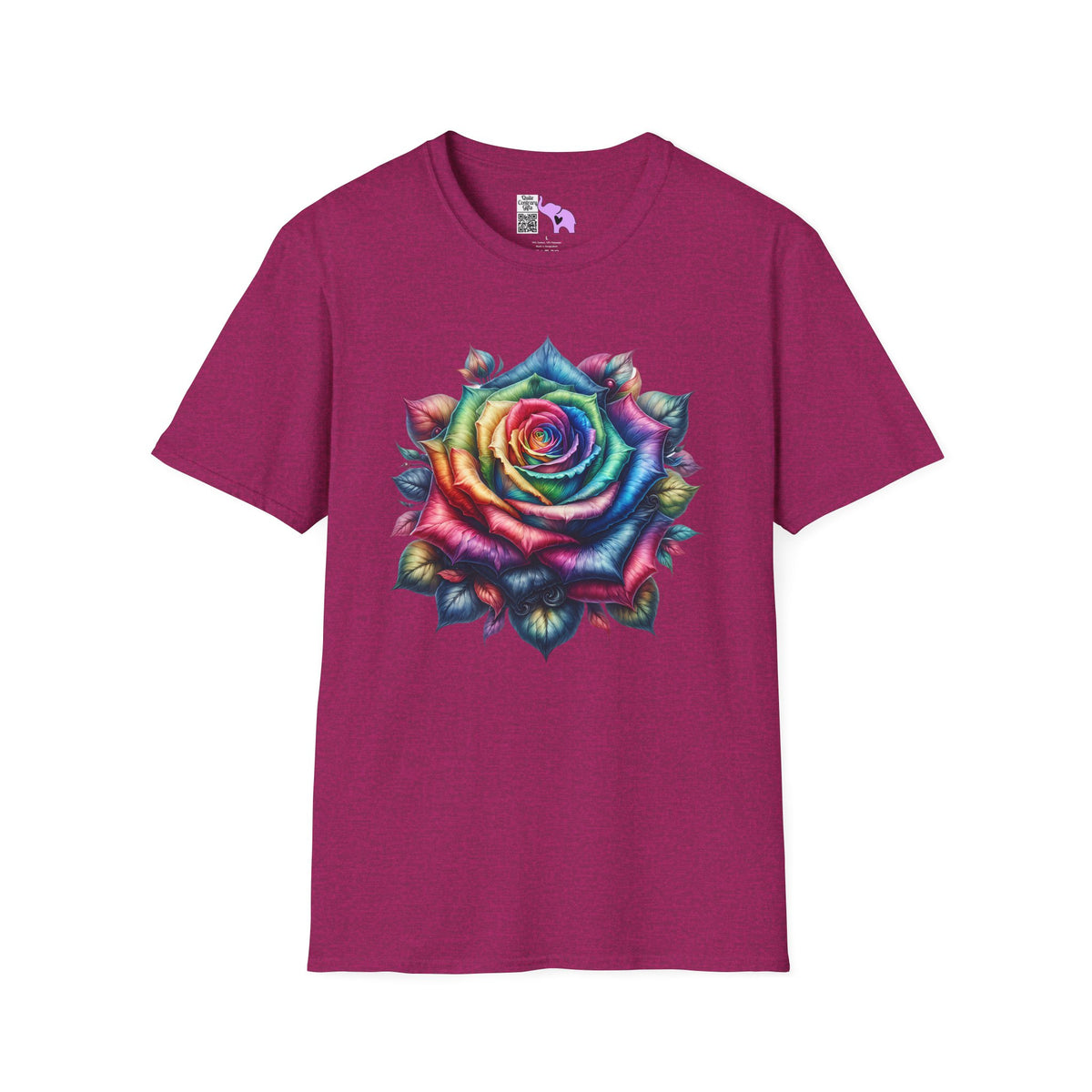 Colorful Rose Adult T-shirt