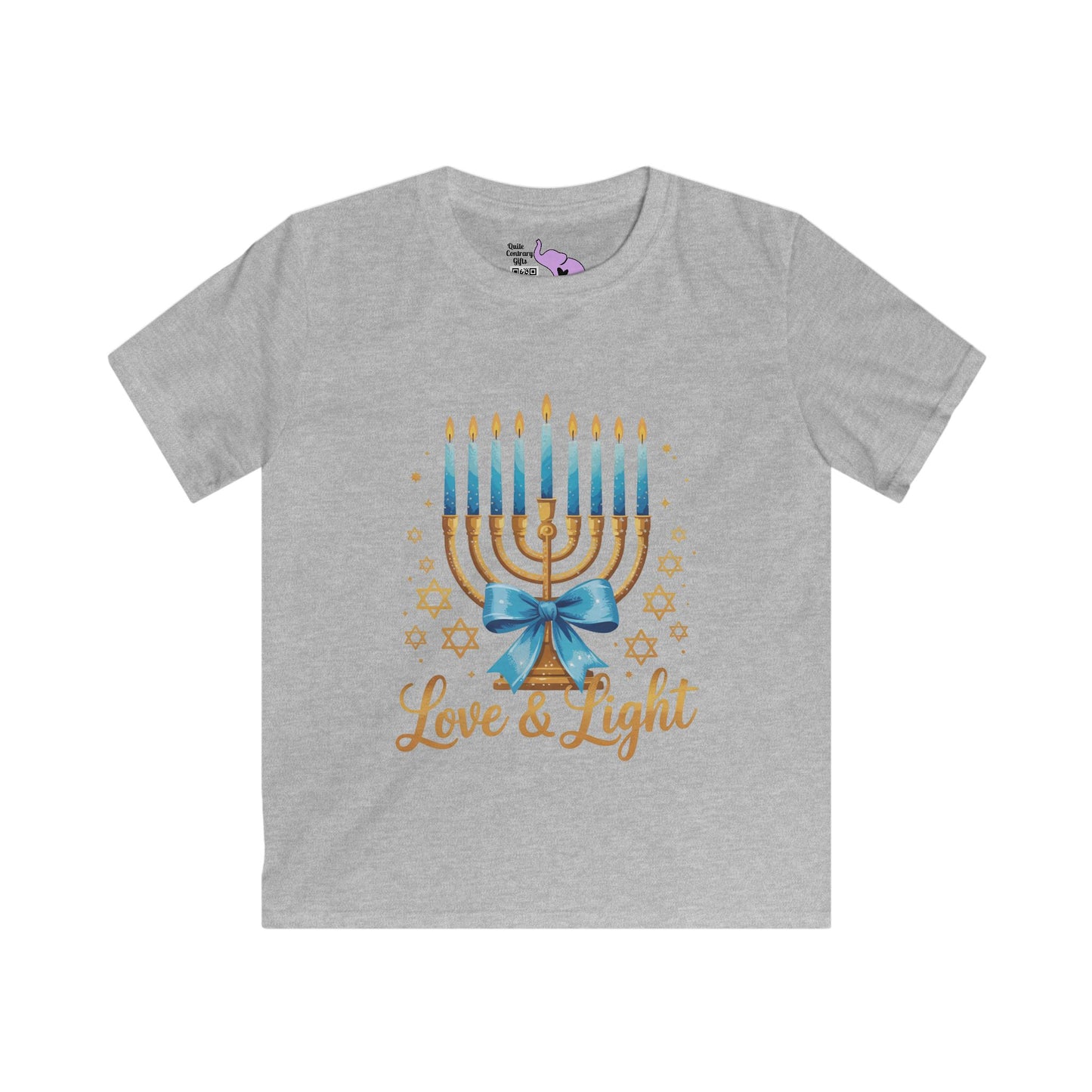 Love & Light Menorah Youth Softstyle Tee