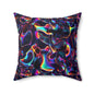 Holographic Mirage Throw Pillow