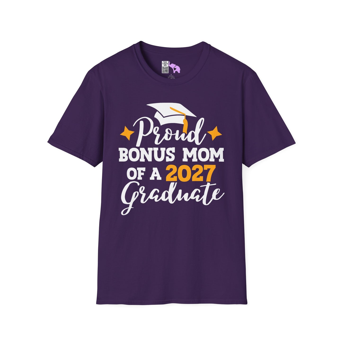 Proud Bonus Mom of a 2027 Graduate Adult T-shirt