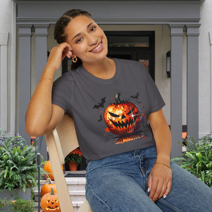 Orange Disco Pumpkin Adult T-shirt