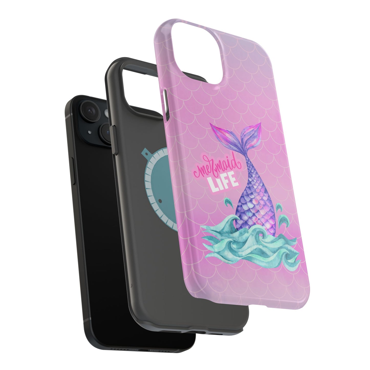 Pink Mermaid Life MagSafe® Compatible Tough Case for iPhone