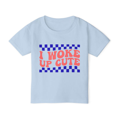 I Woke Up Cute Heavy Cotton™ Toddler T-shirt