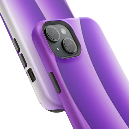 Purple Gradient Stripes MagSafe® Compatible Tough Case for iPhone