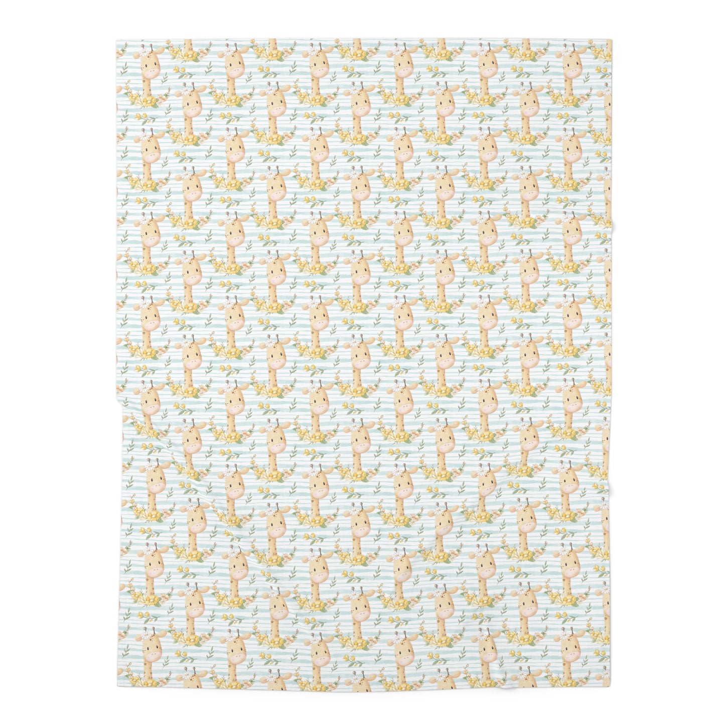Giraffes in Bloom Baby Swaddle Blanket