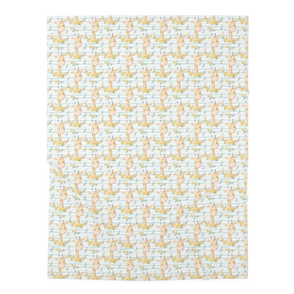 Giraffes in Bloom Baby Swaddle Blanket