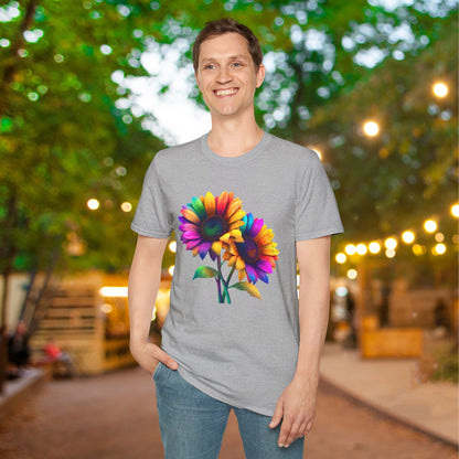Colorburst Flowers Adult T-shirt
