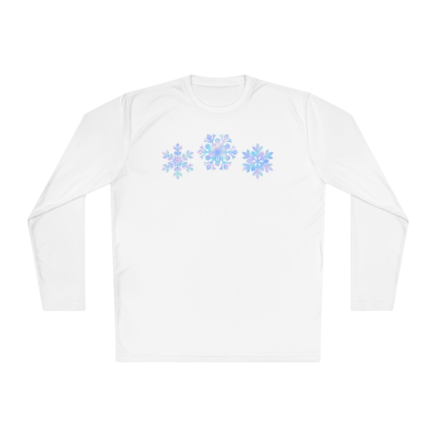 Blue Snowflakes Adult Long Sleeve Tee
