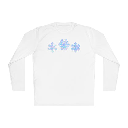 Blue Snowflakes Adult Long Sleeve Tee