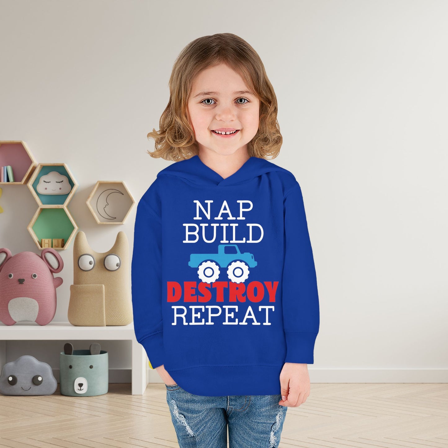 Nap Build Destroy Repeat Toddler Hoodie