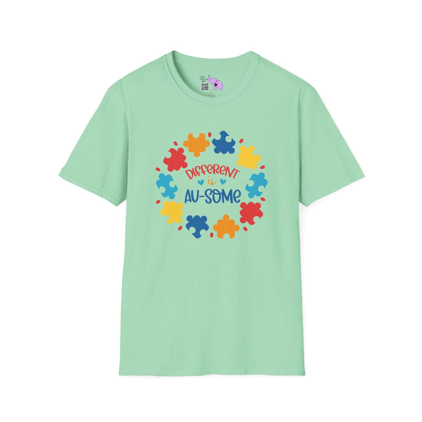 Different Is Awesome Autism Awarness Adult T-shirt