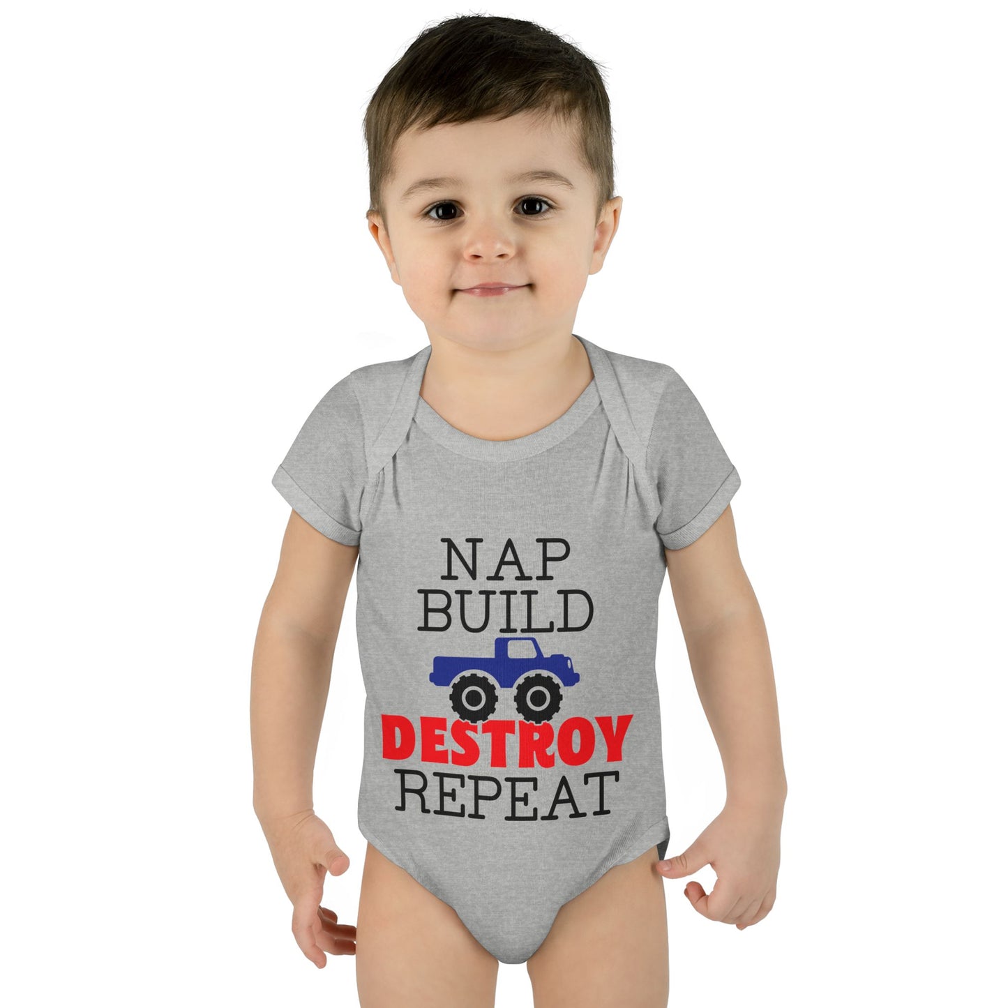 Nap Build Destroy Repeat Infant Baby Rib Bodysuit