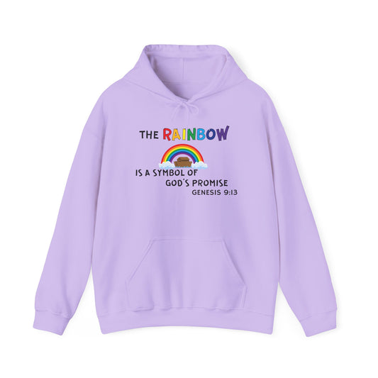 The Rainbow is a Symbol of God's Promise Heavy Blend™ Hooded Sweatshirt