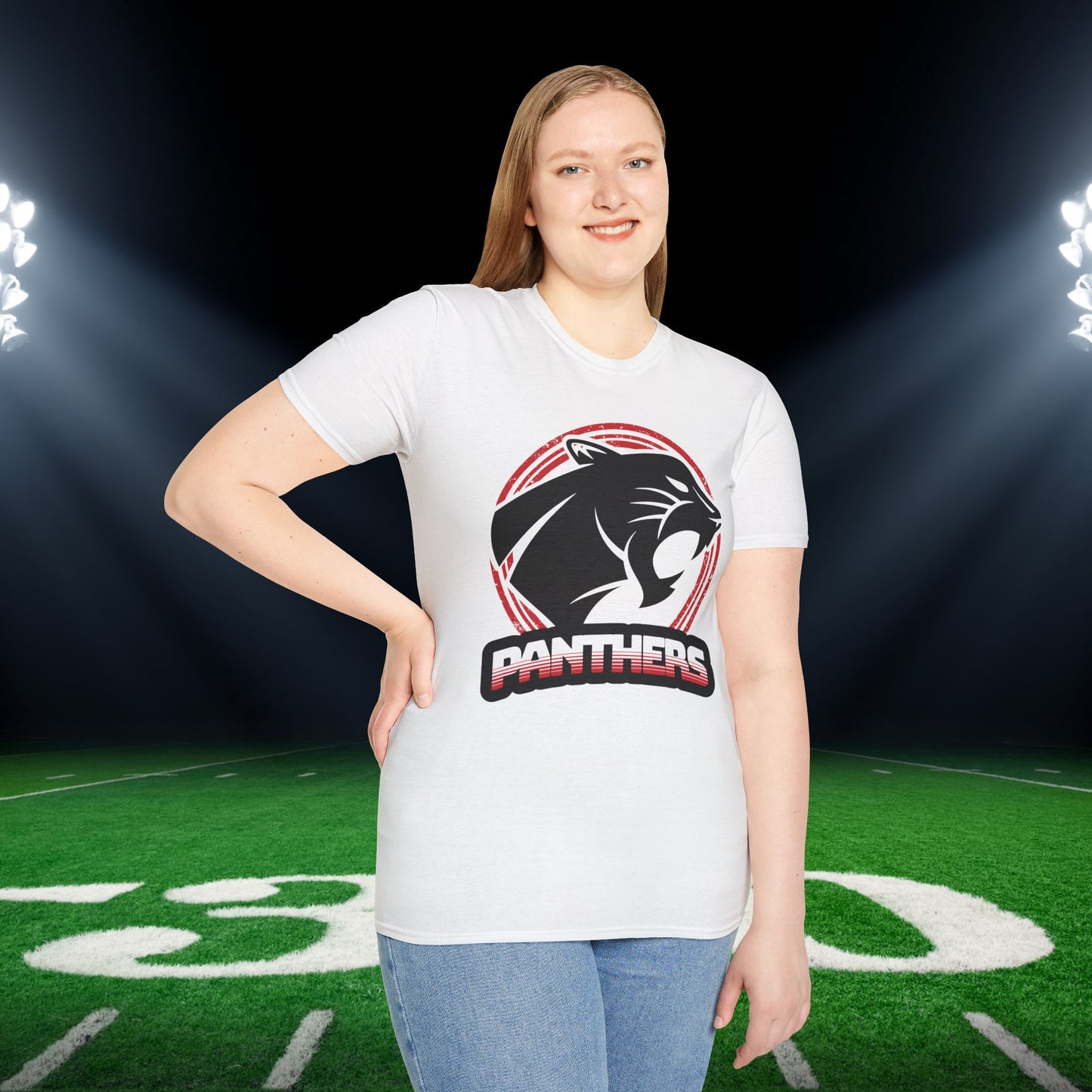 Panthers Circle Adult T-shirt