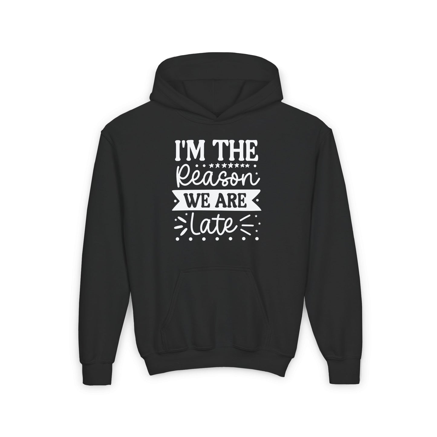 I'm The Reason We Are Late Youth Heavy Blend Hoodie